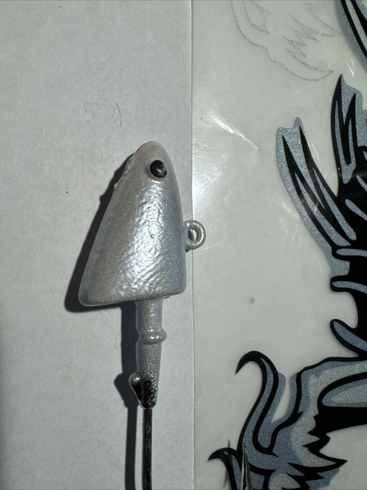 10 Saltwater Jigs Shad Head  White Pearl 2 Ounce Striped Bass Flounder - Image 3