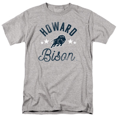 Howard University Adult T-Shirt Bison, Athletic Heather, S-5XL