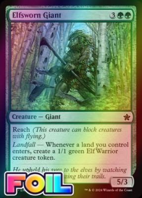 x1 Elfsworn Giant FDN Foundations MTG 103 FOIL COMMON M/NM 1x