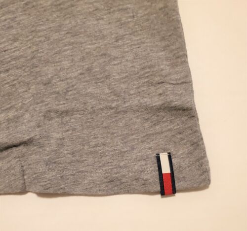 DAMEN TOMMY HILFIGER DENIM TOMMY SCRIPT SS T-SHIRT TEE GRAU PINK WEISS L LARGE - Bild 3 von 4