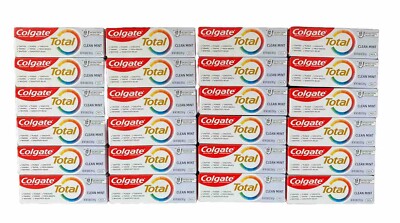 24 PACK Colgate Total Toothpaste CLEAN MINT Travel Size 0.88 oz EXP 03/2027
