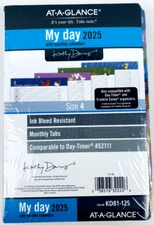 At-a-Glance My Day 2025 Size 4 Item V-759 #KD81-125 Ink Bleed Resistant