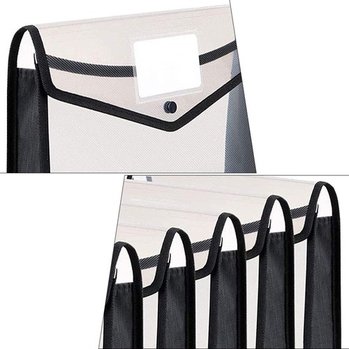 File Holder Clear Plastic Document Holders Documents Bag Office Travel - Picture 3 of 12