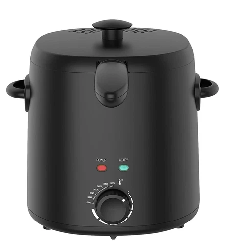 2QT 1000W Electric Deep Fryer, Household, Matte Black