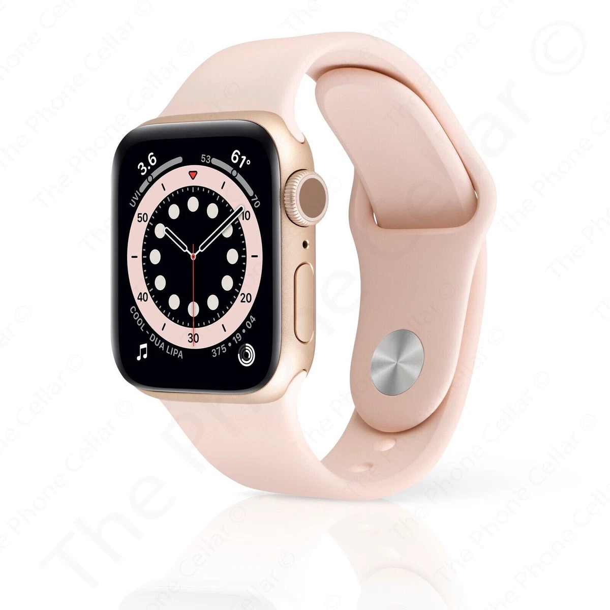 Apple Watch SE 40mm Gold Case, Pink Band GPS Cellular Excellent