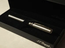 S.T.Dupon Line D Palladium Brushed Silver Roller Ballpoint Pen wz/Box&Refill F/S