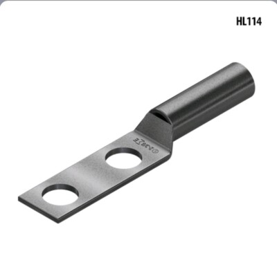 HL114 Two-Hole Compression Lugs 5/8'' Spacing,1/4''Hardware  50 Qty