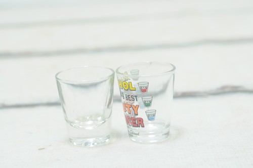 Vintage. Sammler Schnapsbrille Südpadre Insel Souvenir Schnapsglas klar - Bild 5 von 9