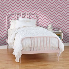 Chevron zigzag Removable wallpaper pink and gray wall mural wall decor