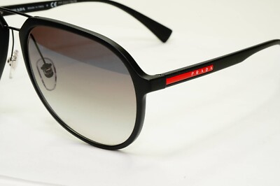 Prada Sunglasses Black Pilot Grey Gradient PS05RS SPS 05R