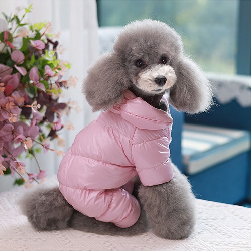 Waterproof Pet Dog Jumpsuit Coat Warm Fleece Puffer Jacket Winter Padded Clothes - Picture 11 of 31
