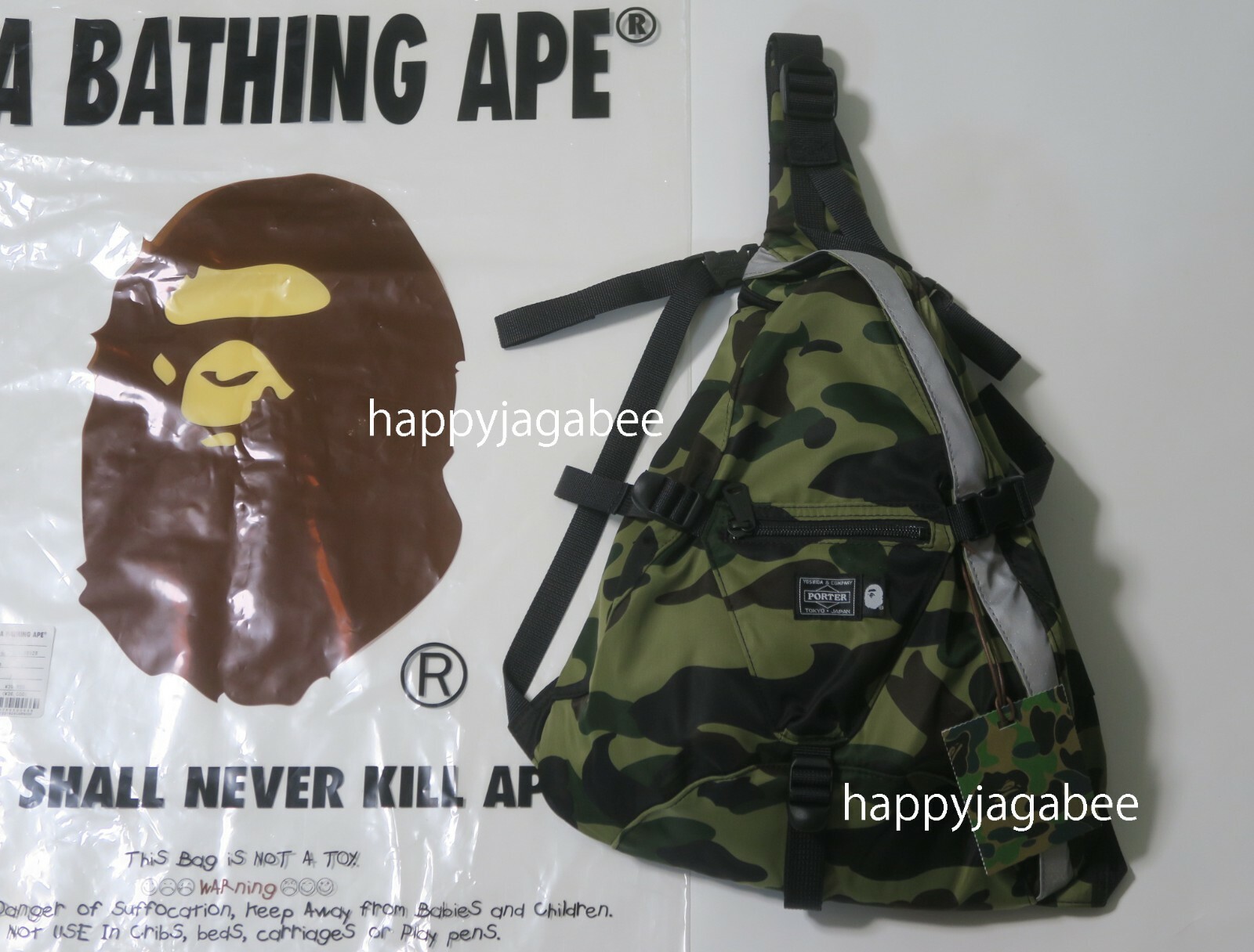 A BATHNIG APE Men's Goods BAPE x PORTER 1ST CAMO SHOULDER BAG New 1I33189928