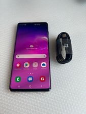 SAMSUNG GALAXY S10+ PLUS BLACK 128GB UNLOCKED VERY GOOD CONDITION MOBILE PHONE