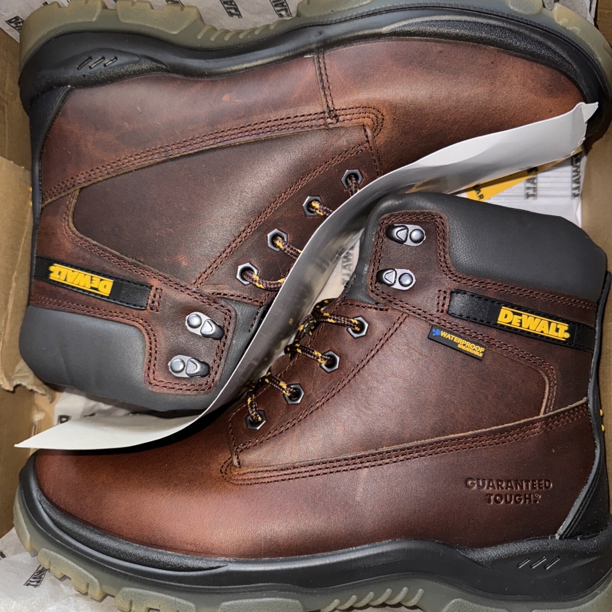 DEWALT TITANIUM TAN SIZE 10 WATERPROOF STEEL TOE CAP SAFETY BOOTS