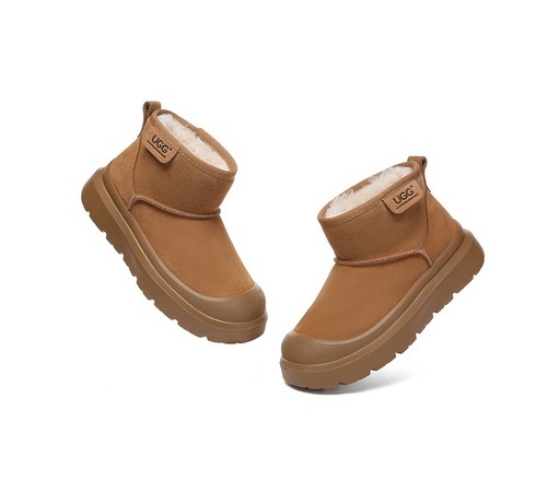Australian Shepherd® UGG Boots Sheepskin Wool Ankle Chunky Platform Harrison - Picture 6 of 20