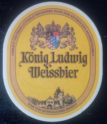 Beer mat Kaltenberg Castle brewery Kaltenberg - King Ludwig wheat beer