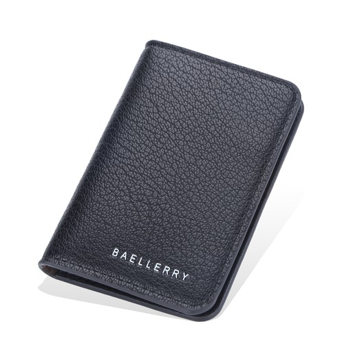 Portafoglio uomo pelle bifold ultra sottile tasca frontale porta carte pochette regalo - Foto 14 di 22