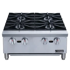 DUKERS DCHPA24 4 BURNER HOT PLATE 24" WIDE NAT GAS WITH LP CONVERSION KIT