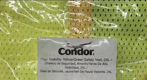Gilet di sicurezza Condor giallo/verde alta visibilità M/L/XL 53YN50A NUOVO CON SCATOLA! (1 pz) - Foto 5 di 9