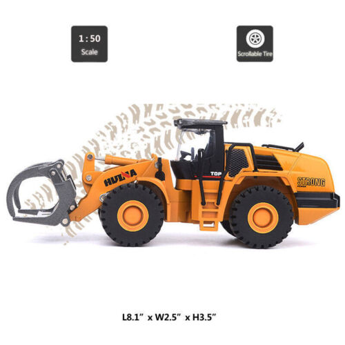 1:50 HUINA Timber Grabber Log Hauler Construction Vehicle Die-Cast 7716-1 Model - Picture 2 of 13