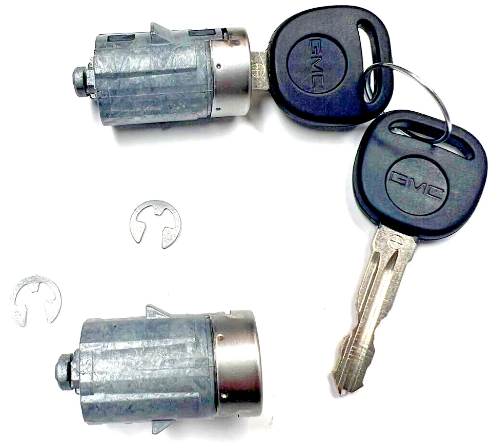 2007-2014 GMC Yukon Par OEM Interruptor de Cilindros de Fechadura de Porta com 2 Chaves de Logotipo GMC - Imagem 2 de 3