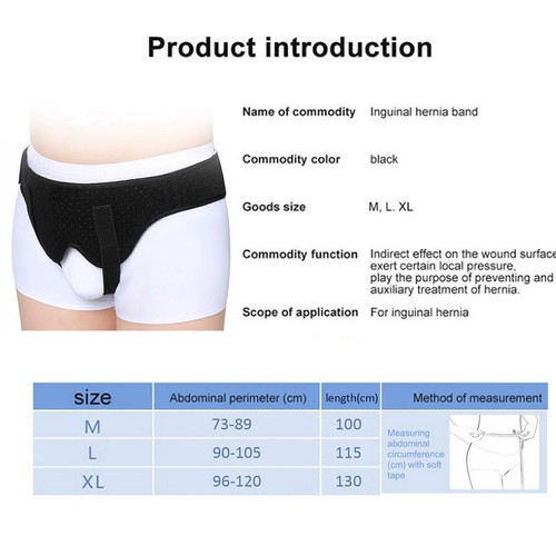 Pain Relief Truss Brace Men Hernia Support Double Inguinal Groin Hernia Belt - Picture 6 of 10