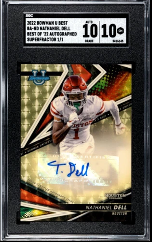 2022 Bowman U Best Nathaniel (Tank) Dell Superfractor Auto 1/1 SGC 10