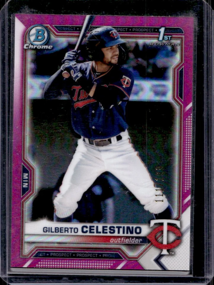 2021 Bowman Chrome Gilberto Celestino Fuchsia Refractor 1st #111/199
