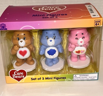 Care Bears Mini Figures Set of 3 Vinyl Figures 3.25 in CultureFly