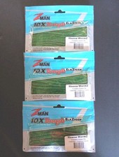 3 Packs Z Man Finesse Wormz 7" Pumpkin Green FLK