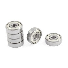 Metal Sealed Double Shielded Deep Groove Ball Bearing 6mm x 22mm x 7mm 6Pcs