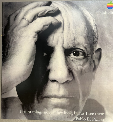 Apple Think Different  Poster Pablo Picasso  – 12" x 12"