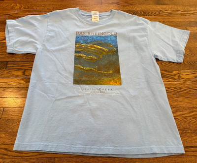 Seattle Opera T-Shirt Adult M Blue Das Rheingold 2009 Crewneck Richard Wagner