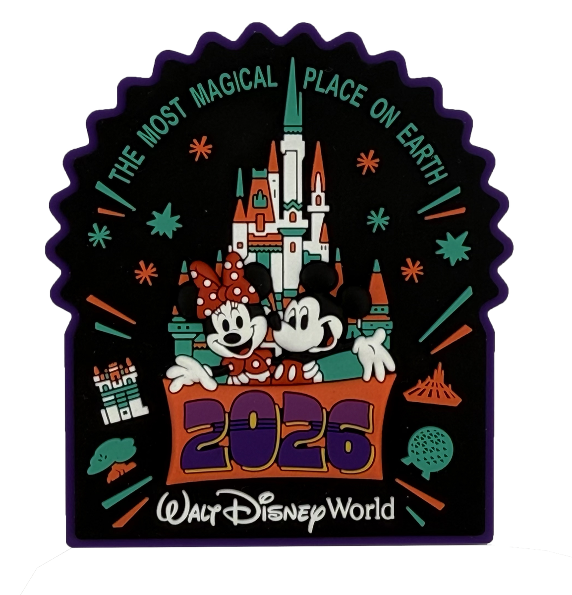 happiest専用 新品未開封 Disney World of English Disney Parks Mickey & Minnie Castle Magnet 2026 Walt Disney World