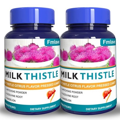 Liver Cleanse Detox Milk Thistle Extracts Silymarin, Artichoke, Dandelion 2 pack