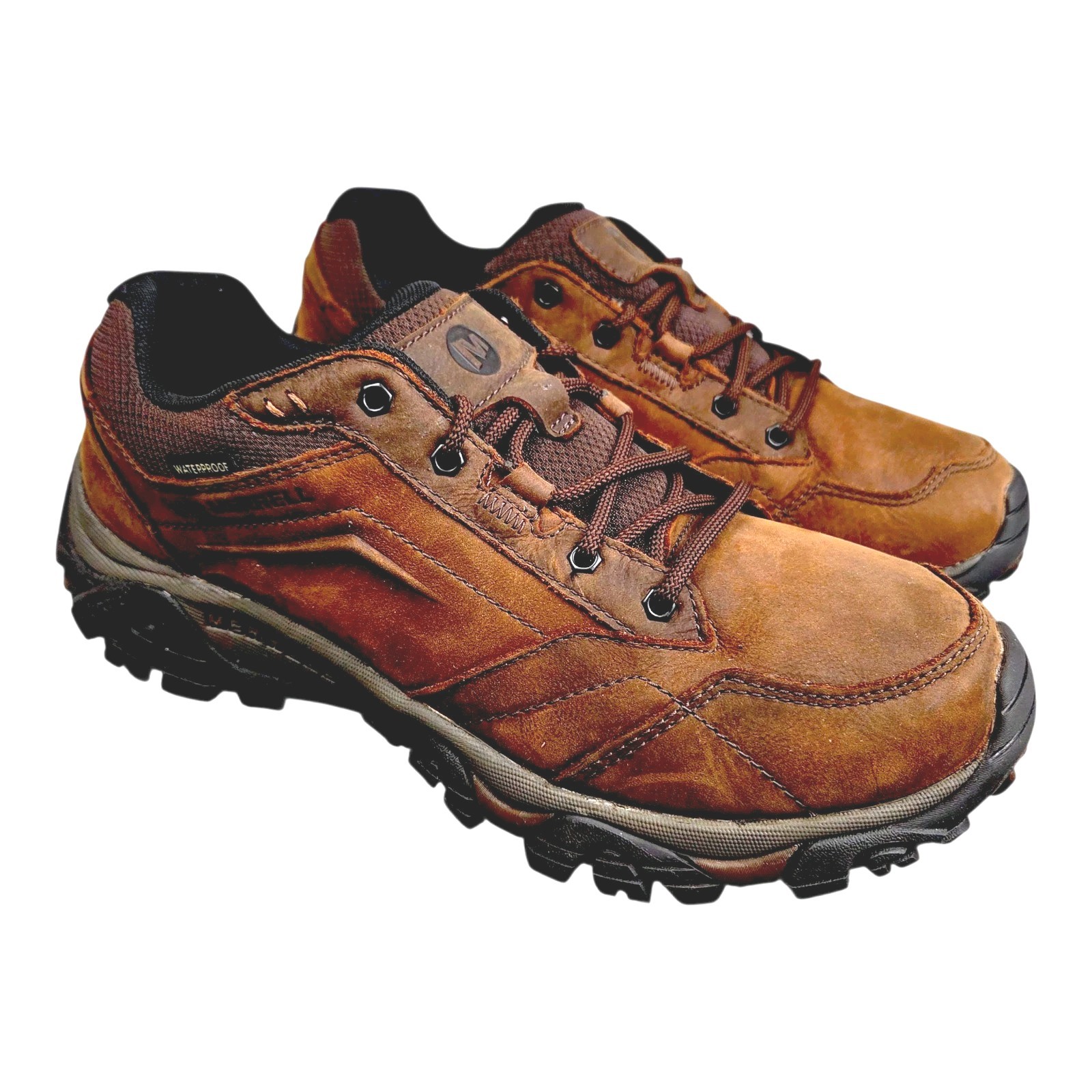 Scarpe da trekking Merrell Moab Adventure WP stringate in pelle marrone da uomo taglia 10 5 nuove senza scatola