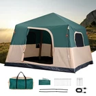Inflatable Camping Tent with Rechargeable Pump Blow Up Cabin Tent for 6 People