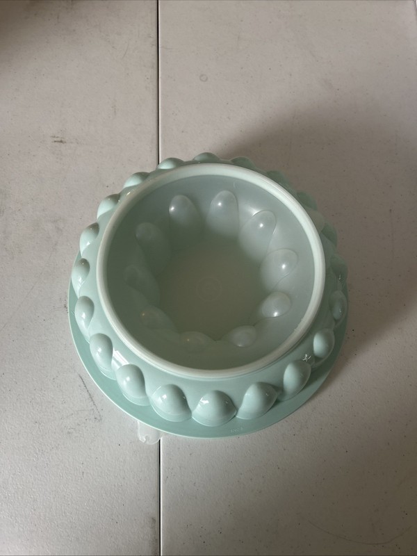 Tupperware Jello Jell-O Custard Mold 3 piece Mint Green Vintage 