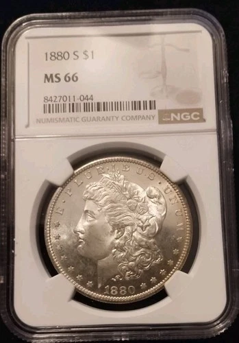 1880 S Morgan Silver Dollar NGC MS66