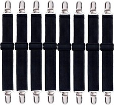 Korlon 8 Pack Bed Sheet Straps, Adjustable Fitted Straps Clips, Heavy...