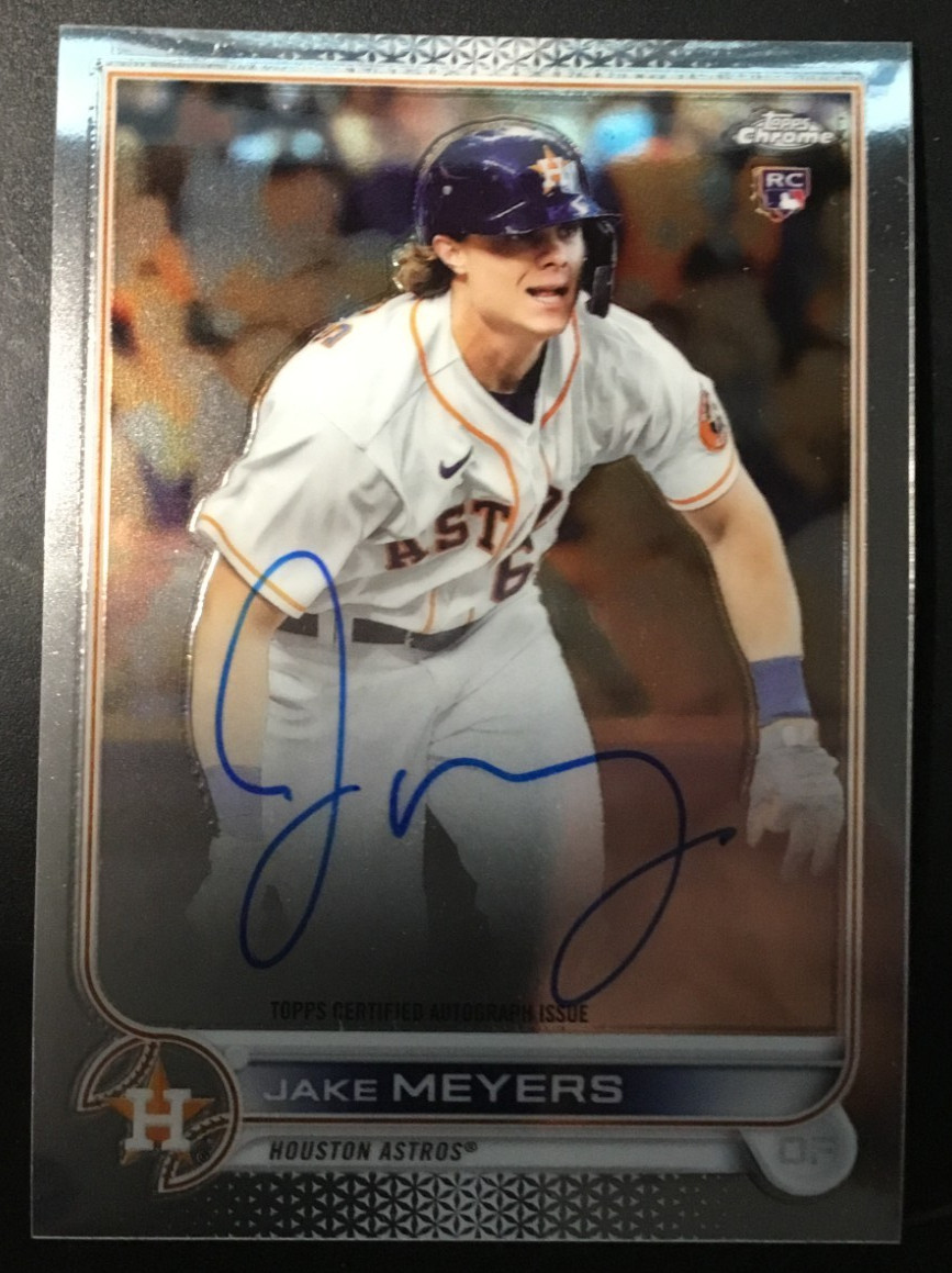 2022 Topps Chrome - Rookie Autographs Jake Meyers #RA-JM (AU, RC) Auto
