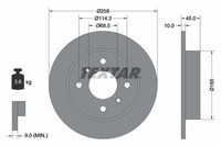 2X Textar Bremsscheibe 92056400 Passend FüR Nissan