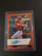 Marketplace image: Justin Lebron 2026 Leaf Metal Red Flood Superfractor #BA-JL1 RC Auto 1/1 Reds