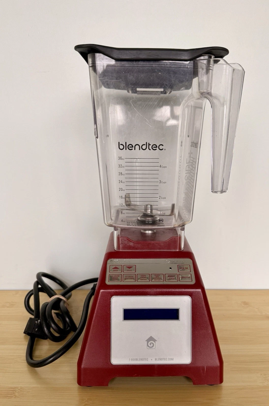 Blendtec Total Blender ES3 Red with Large WildSide Jar and Lid