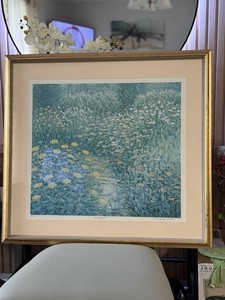 Framed Limited Edition Print “In the Garden” 27/250 Signed E. Grek Fontai