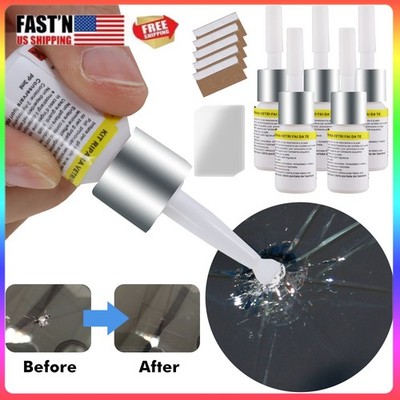 5-Pack Auto Glass Nano Repair Fluid Car Windshield Resin Crack Tool Kit Crack