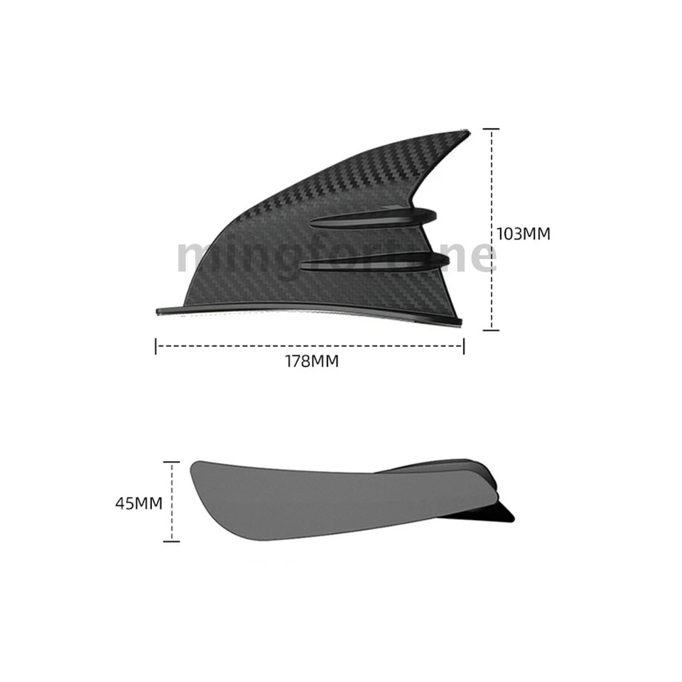 Carenado deflector de aire alerón lateral de fibra de carbono para motocicleta Foto 3 de 4
