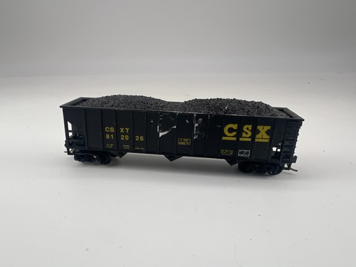Coche tolva Atlas #812026 escala N CSX de 3 bahías con carga de carbón bueno | Condition: Used