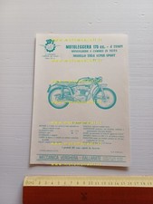MV Agusta 175 Super Sport Disco Volante 1954 depliant originale italiano