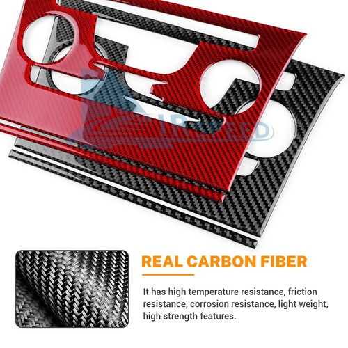 Cubierta de panel de aire acondicionado de control central de fibra de carbono para Chrysler 300 300C 2011-14 - Imagen 2 de 9